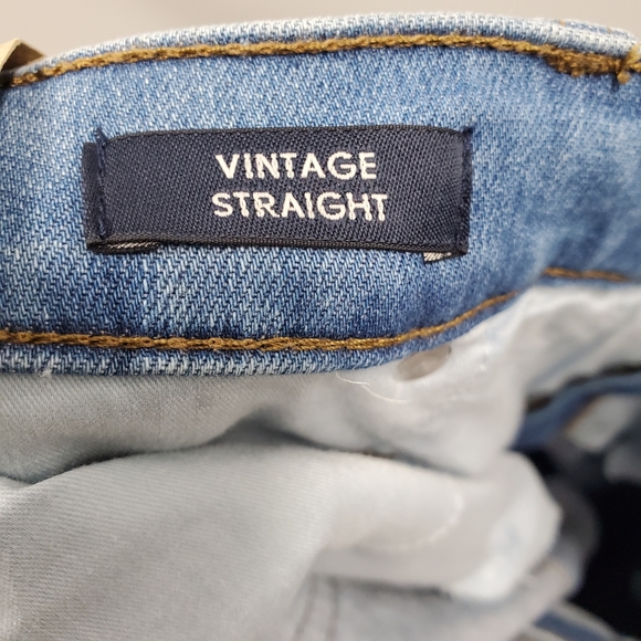 J Crew Eco Jeans Vintage Straight Raw Hem Distressed Blue Light High Waisted NEW - Picture 6 of 7